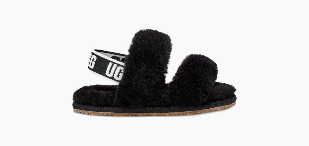 Ugg Slipper Toddlers - Ugg Oh Yeah Black - 205FQOUHP